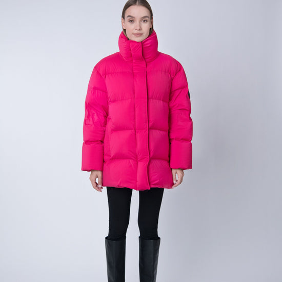 Franca Women's Winter Coat – sustainable outerwear made from 100% recycled materials with repurposed down insulation.