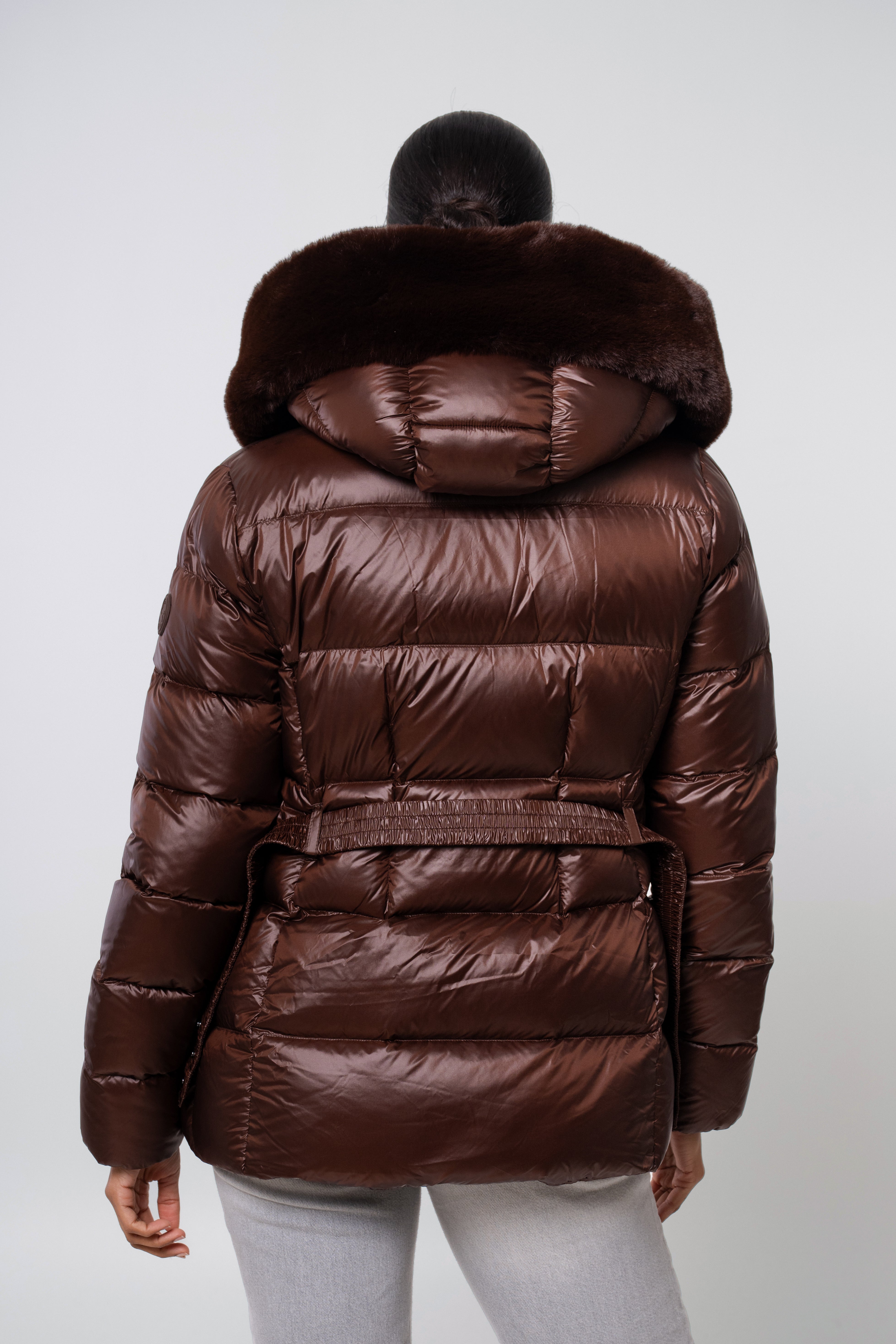 Lux Women's Cropped Parka – Sustainable Faux Fur Trimmed Jacket