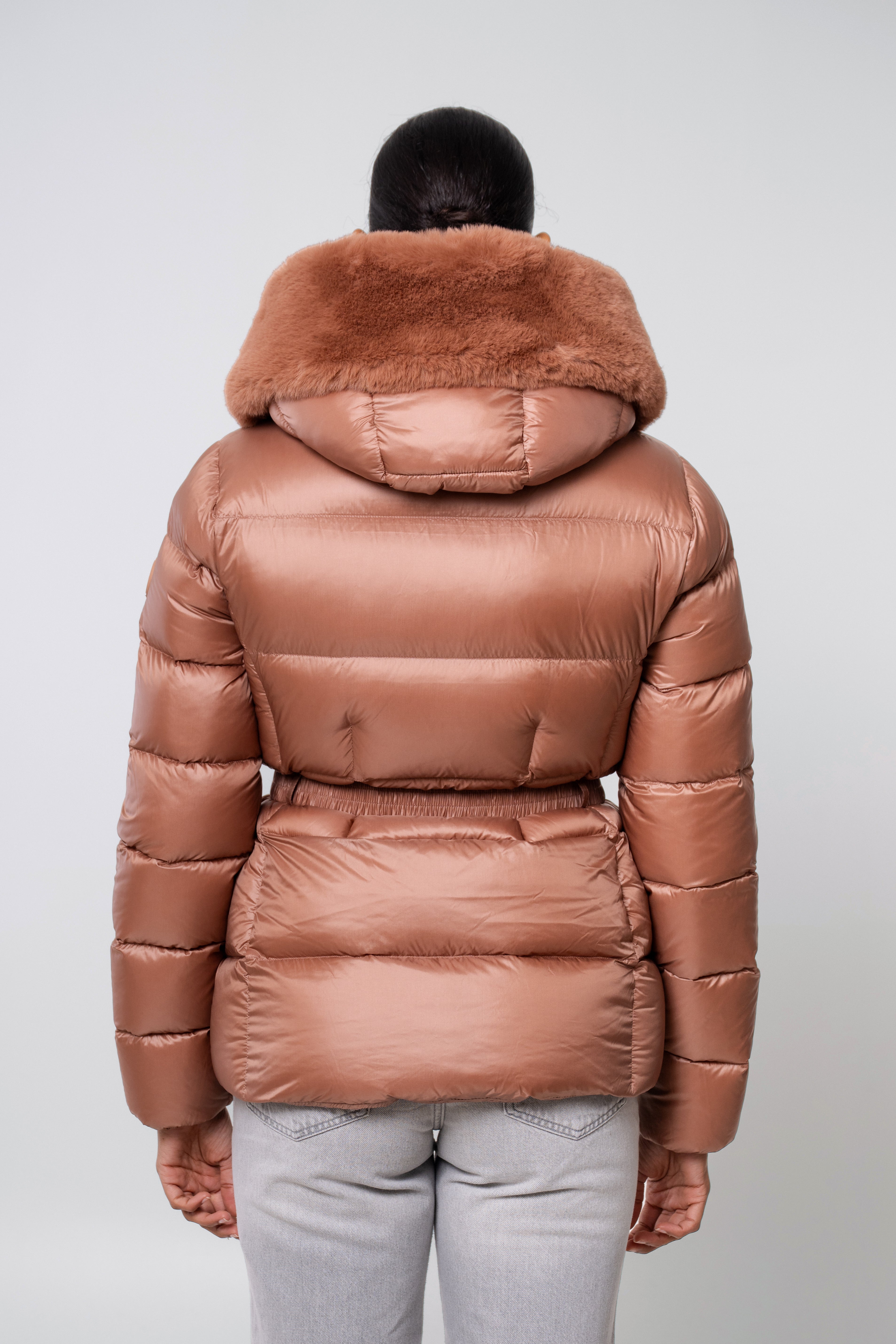 Lux Women's Cropped Parka – Sustainable Faux Fur Trimmed Jacket