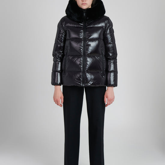 ESKO Women's Long Winter Coat – sustainable outerwear made from 100% recycled materials with repurposed down insulation.
