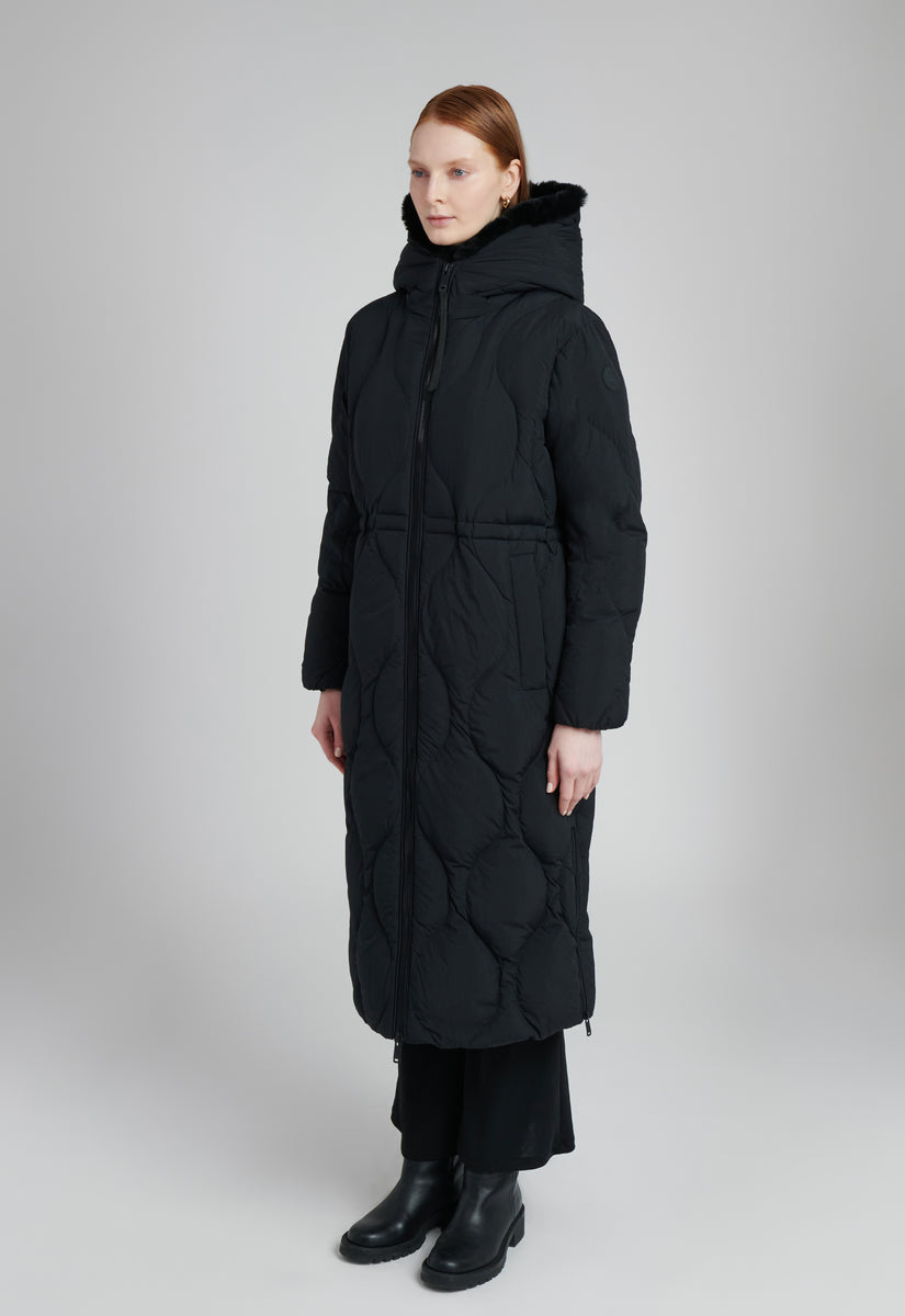 Kir | Women's Quilted Maxi Coat for Winter | The Recycled Planet