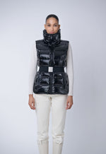 Clove Belted Vest – sustainable women's outerwear made from 100% recycled materials.