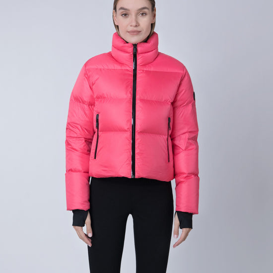 EVO Rip Stop Women's Jacket – sustainable outerwear made from 100% recycled polyester ripstop fabric with repurposed down insulation.
