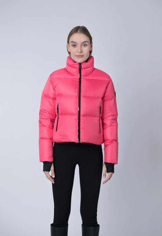 EVO Rip Stop Women's Jacket – sustainable outerwear made from 100% recycled polyester ripstop fabric with repurposed down insulation.
