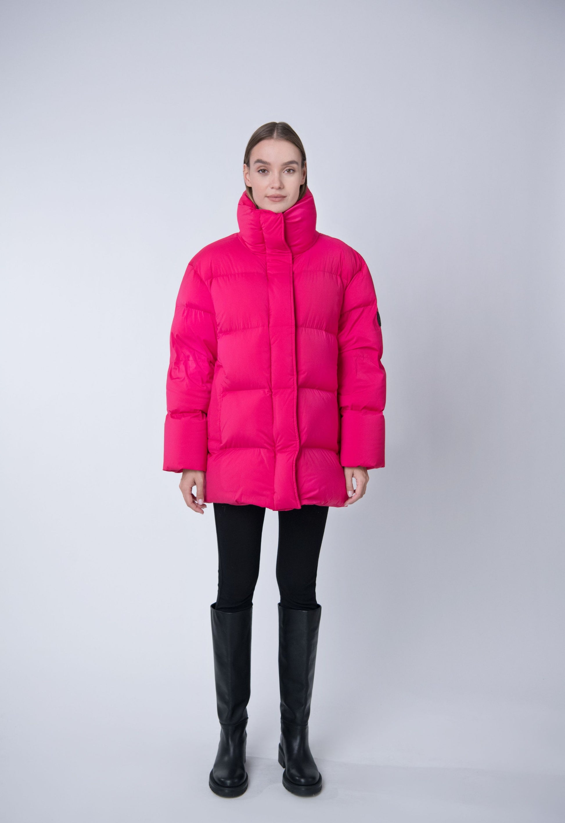 Franca Women's Winter Coat – sustainable outerwear made from 100% recycled materials with repurposed down insulation.